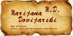 Marijana Dovijarski vizit kartica